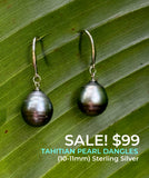 TAHITIAN PEARL DANGLES (10-11mm)