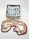 ¡SALE BUNDLE! 3 PEARL NECKLACE, 4 STUD EARRING SET
