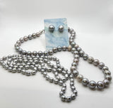 ¡SALE BUNDLE! GREY SILVER PEARL NECKLACE SET • $199