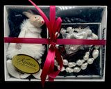 WHITE BAROQUE PEARL NECKLACE + EARRING SET  SALE $139