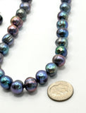26 INCH BLUE GREEN PEARL NECKLACE SET • SALE! $99