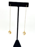 WHITE PEARL DANGLE EARRINGS (4 INCH)