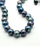 26 INCH BLUE GREEN PEARL NECKLACE SET • SALE! $99