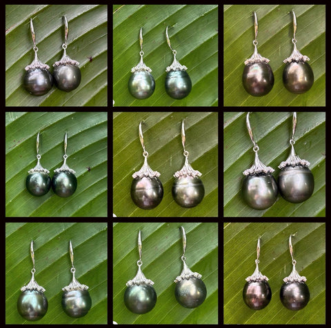 LARGE DELUXE TAHITIAN PEARL DANGLES (14-15)