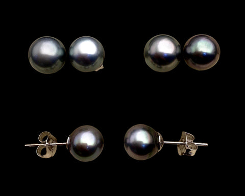 TAHITIAN PEARL STUDS (8-9MM)