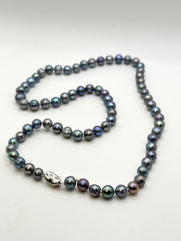 LAST ONE! 24 INCH BLUE PEARL NECKLACE