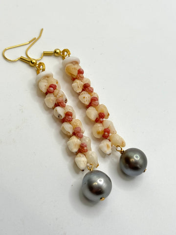 DELUXE NIIHAU SHELL HELECONIA + TAHITIAN PEARL