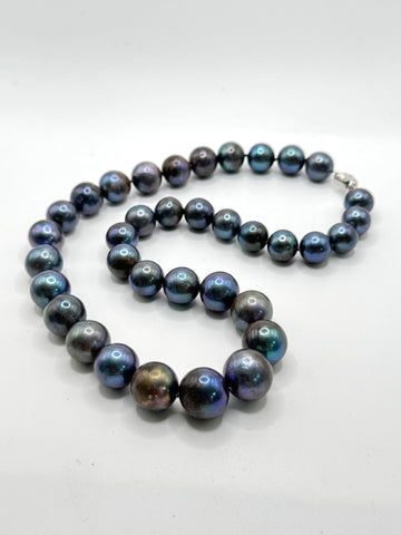 20 INCH BLACK EDISON PEARL NECKLACE (9-16mm)