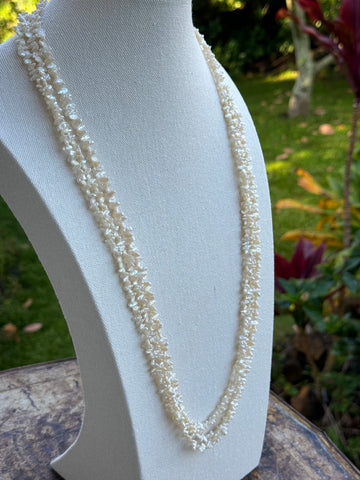 CLOSEOUT 32” VINTAGE WHITE RICE PEARL NECKLACE