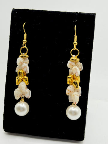 NIIHAU SHELL GOLD + WHITE PEARL (2”)