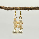 WHITE BAROQUE PEARL NECKLACE + EARRING BUNDLE $159