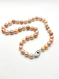 17 INCH BAROQUE PASTEL EDISON PEARL NECKLACE (8-9mm)