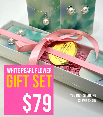 WHITE PEARL FLOWER GIFT SET