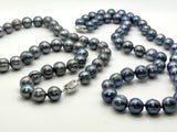 22” & 24” BLUE SILVER PEARL NECKLACE BUNDLE