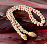RARE! NIIHAU SHELL RED HELECONIA NECKLACE (20.75”)
