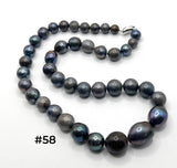 20 INCH BLACK EDISON PEARL NECKLACE (9-16mm)