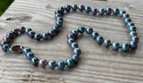 24” BLUE SILVER PEARL NECKLACE (9mm)