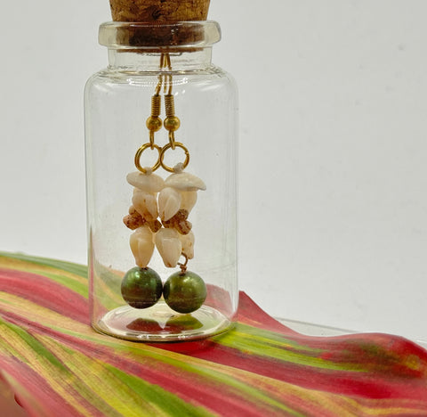 SALE! NIIHAU HELECONIA EARRINGS IN BOTTLE