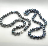 22” & 24” BLUE SILVER PEARL NECKLACE BUNDLE